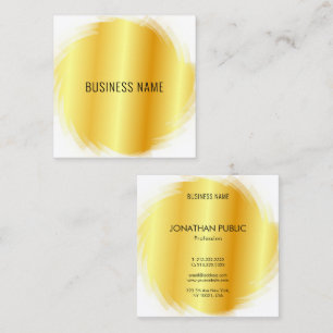 Moderne professionelle elegante Vorlage Gold-Look Quadratische Visitenkarte