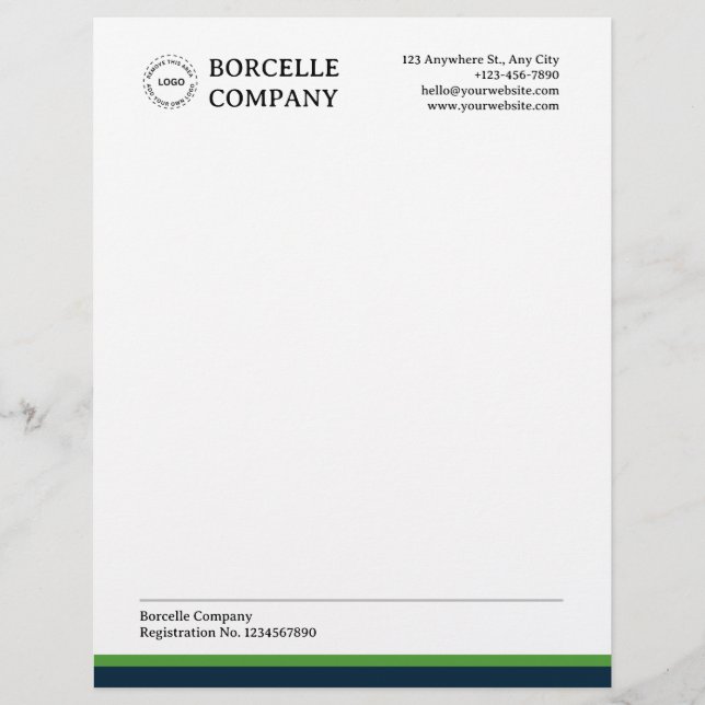 Moderne professionelle Firmenbriefkopf Briefbogen (Vorderseite)