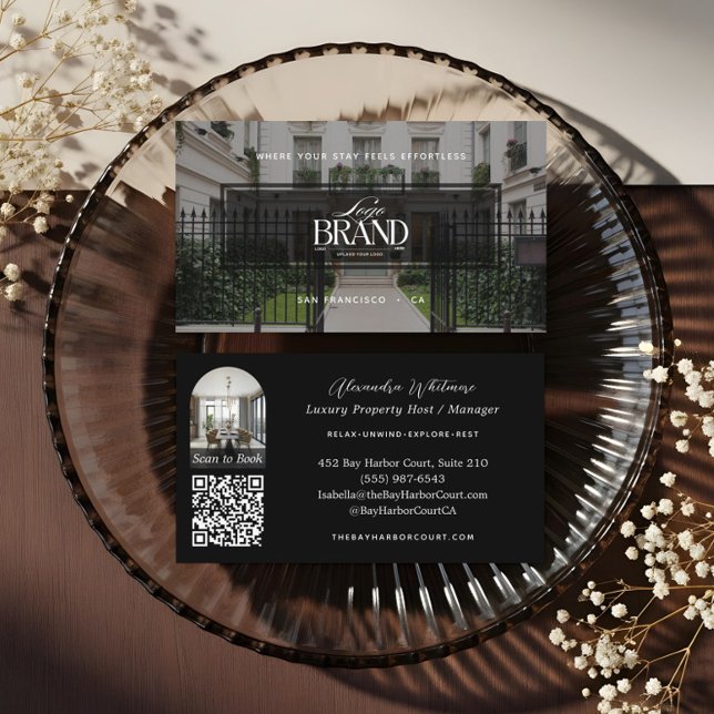 Moderne professionelle Fotogewerbe-Immobilien-Logo Visitenkarte (Modern Professional Photo Rental Property Logo Business Card)