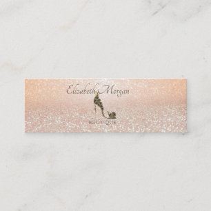 Moderne professionelle Glitter Bokeh, High Heels Mini Visitenkarte