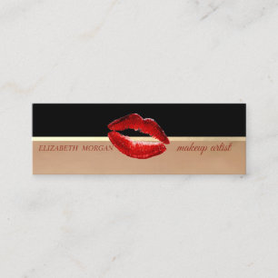 Moderne professionelle Glitter Lippen, Visagist Mini Visitenkarte