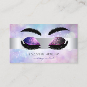Moderne Professionelle Glitter Wimpern Make-up Visitenkarte