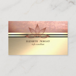 Moderne professionelle Gold-Lotus-Streifen Visitenkarte