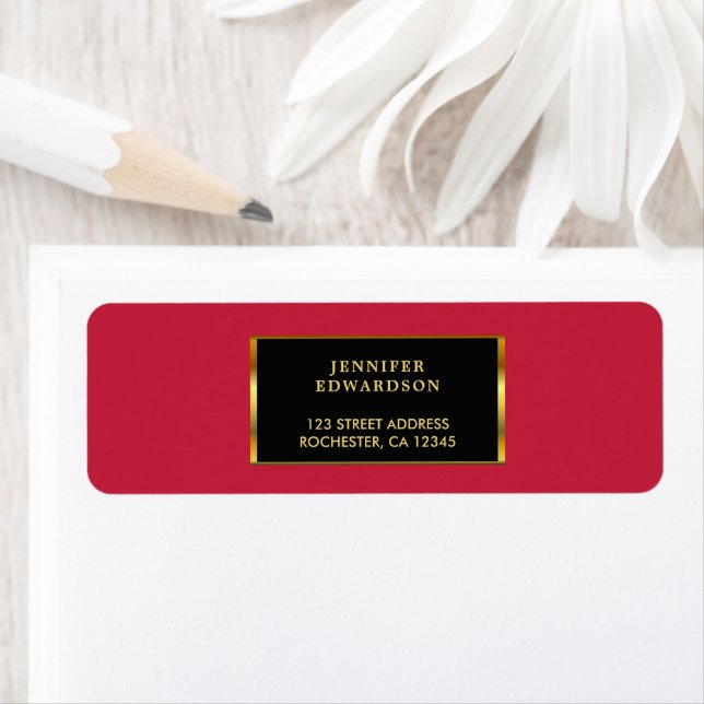 Moderne professionelle Gold-Schwarz Kardinalrot (Insitu)
