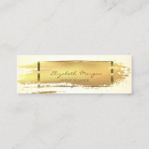 Moderne Professionelle Goldpinselstrich, Goldrahme Mini Visitenkarte