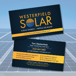 Moderne professionelle Installation von Solarmodul Visitenkarte