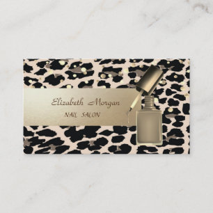 Moderne Professionelle, Konfetti, Nagellack, Leopa Visitenkarte