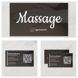 Moderne Professionelle Massagetherapie Visitenkarte