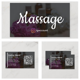 Moderne professionelle Massagetherapie-Vorlagen Visitenkarte