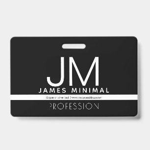 Moderne professionelle Minimaldesign Schwarz & W Ausweis