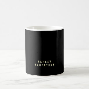 Moderne professionelle minimalistische eigene Name Kaffeetasse