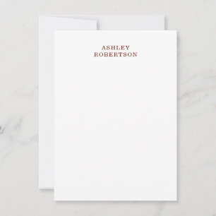 Moderne professionelle minimalistische eigene Name Mitteilungskarte