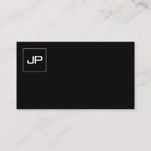 Moderne professionelle Monogramm Schwarz Weiß BW S Visitenkarte