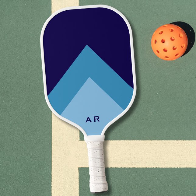 Moderne professionelle monogrammierte dunkelblaue  pickleball schläger (Von Creator hochgeladen)