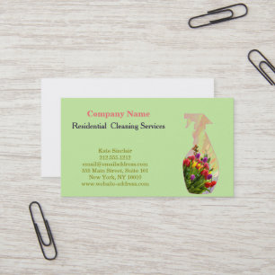 Moderne professionelle Reinigungsservice-Sprühflas Visitenkarte