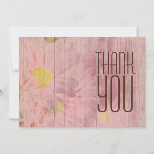 Moderne professionelle Roségoldene florale Minimal Dankeskarte