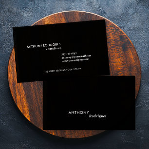 Moderne professionelle schwarze Visitenkarte