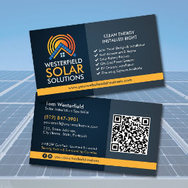 Moderne professionelle Solaranlageninstallation Visitenkarte