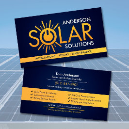 Moderne professionelle Solaranlageninstallation Visitenkarte
