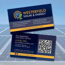 Moderne professionelle Solaranlageninstallation Visitenkarte