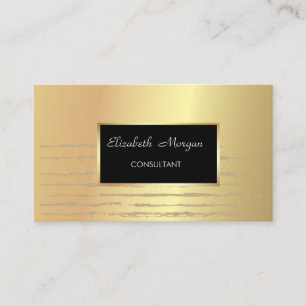 Moderne Professionelle Stilvolle, Gestreifte, Gold Visitenkarte