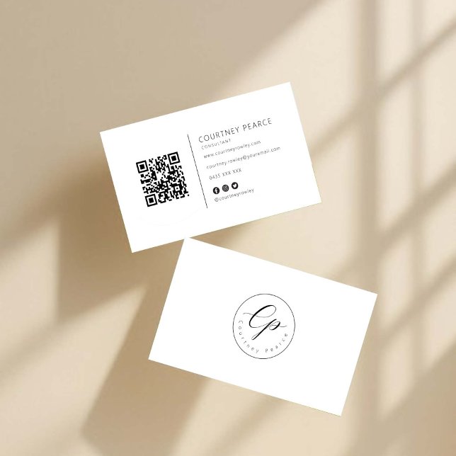 Moderne professionelle Visitenkarte mit QR-Code (Von Creator hochgeladen)