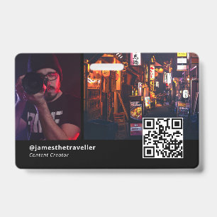 Moderne professionelle Visitenkarte mit QR-Code-ID Ausweis