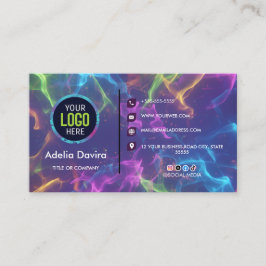 Moderne professionelle Visitenkarte – Neon-Opal-Ed