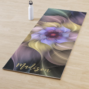 Moderne Psychedelic Fraktal Blume Petal Yogamatte