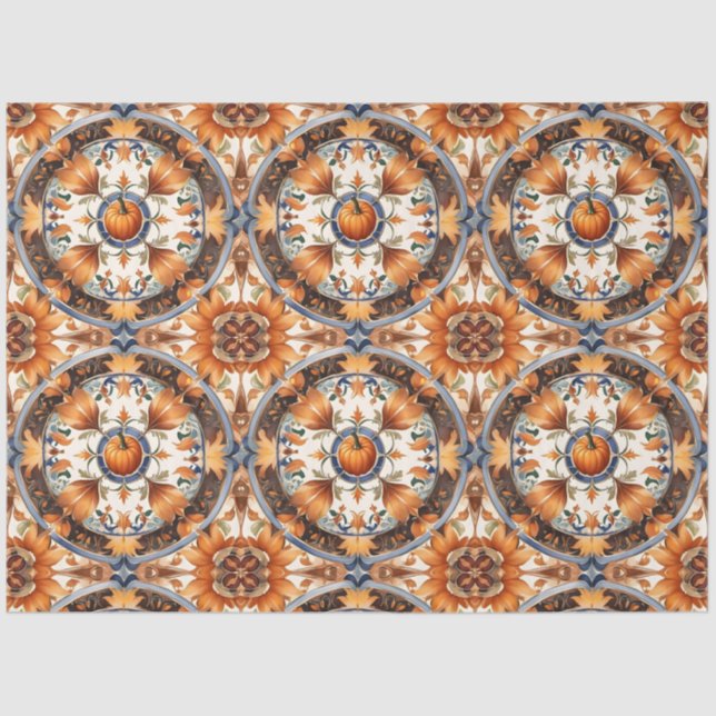 Moderne Pumpkin Erntedank Herbstkollektion Seidenpapier (Vorderseite)