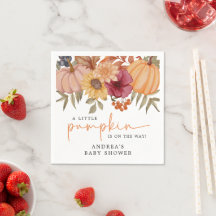 Moderne Pumpkin Herbst Blume Pumpkin Baby Dusche