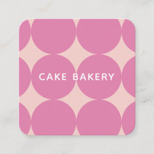 Moderne Punkte Bäckerei Visitenkarte I Pink
