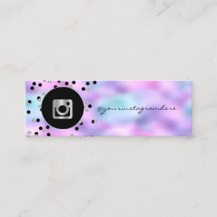 Moderne Punkte, Holografisch irisierend Instagram  Mini Visitenkarte