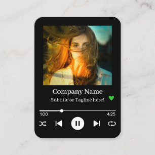 Moderne QR-Code-Albumcover-Song-Playlist-Foto  Visitenkarte