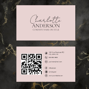 Moderne QR-Code benutzerdefinierte Social Media Bl Visitenkarte