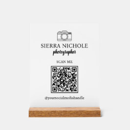Moderne QR Code Business Card Acrylschild