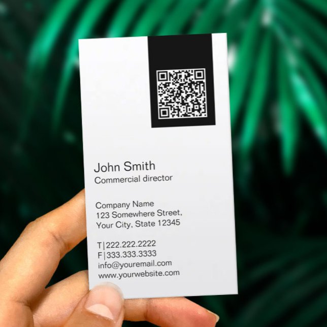 Moderne QR Code Commercial Director Business Card Visitenkarte (Von Creator hochgeladen)