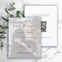 Moderne QR CODE Foto Hochzeit sparen das Datum