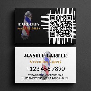Moderne QR-Code-Friseur individuell gestaltete Vis Visitenkarte