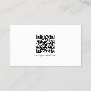 Moderne QR-Code-Handschrift-Skript Elegante Geschä Visitenkarte