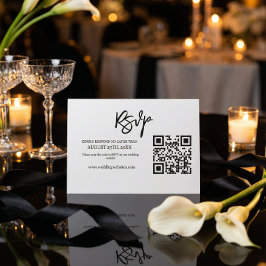 Moderne QR-Code-Hochzeitswebsite RSVP Karte
