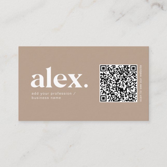 Moderne QR-Code-Logo Visitenkarte (Vorderseite)