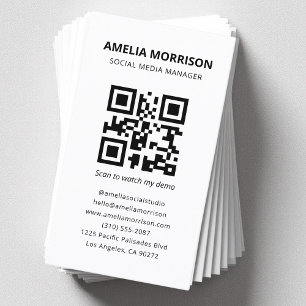 Moderne QR-Code-Minimalist Professional Visitenkarte