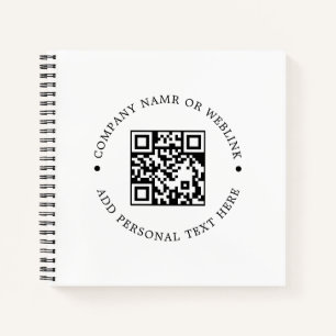 Moderne QR-Code-Minimalist-Professionelles Design Notizbuch