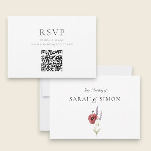 Moderne QR-Code-RSVP-Karte RSVP Karte