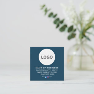 Moderne QR-Code-Soziale Medien   Benutzerdefiniert Quadratische Visitenkarte