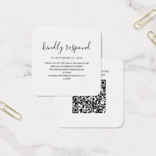 Moderne QR Code UAWG Wedding Website Card