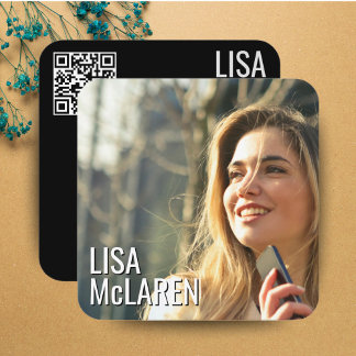 Moderne QR-Code-Visitenkarte für Minimalistisches  Quadratische Visitenkarte