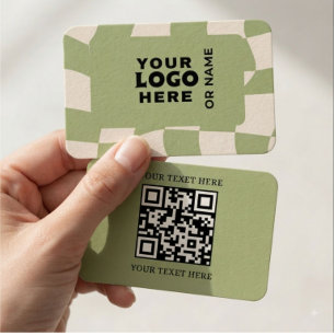 Moderne QR-Code-Visitenkarte   Minimalistisches Gr