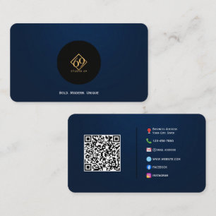 Moderne QR-Code-Visitenkarte mit Logo Visitenkarte